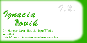 ignacia movik business card